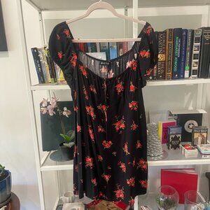 Motel mini puff sleeve floral dress